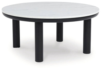 Xandrum Occasional Table Set of 3 Black and White
