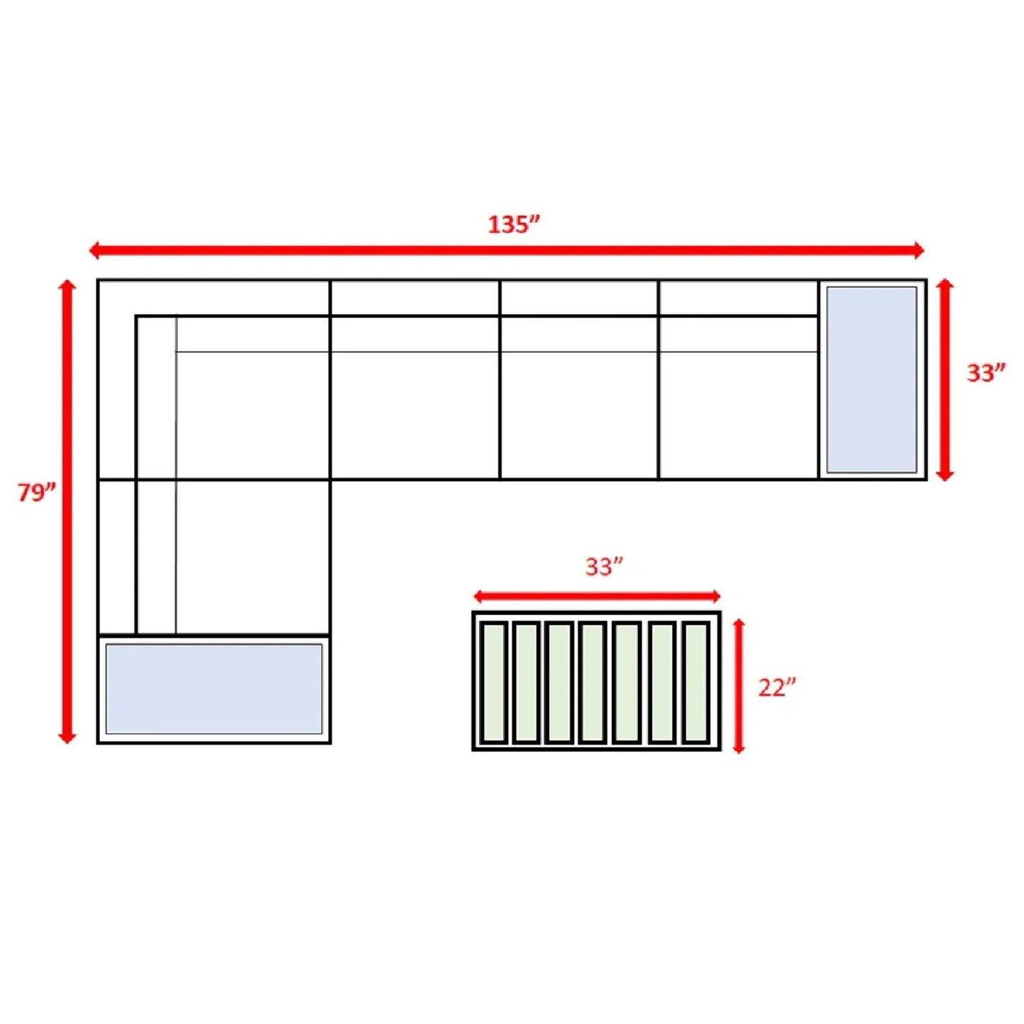 Comfortable Outdoor Sectional and Lounge Set