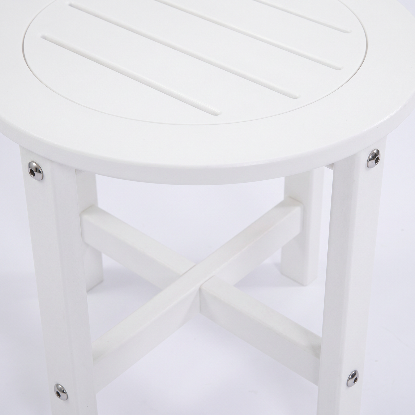 White HDPE Outdoor Side and Patio End Table