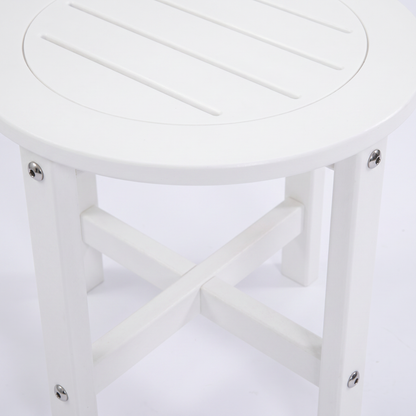 White HDPE Outdoor Side and Patio End Table