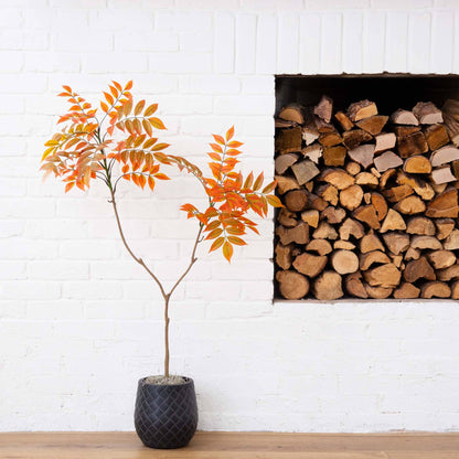 4ft. Autumn Minimalist Sumac Artificial Fall Tree - Tampa Home & Garden Store