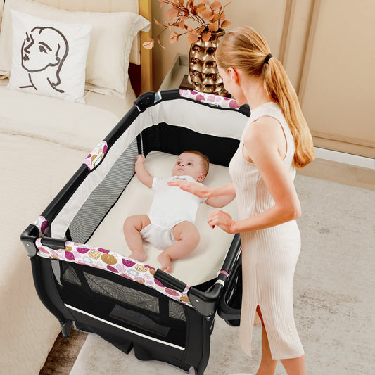 4 in 1 Portable Pack and Play Baby Nursery Center with Bassinet - Tampa Home & Garden Store