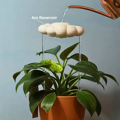 Stormy Dripping Rain Cloud watering can by The Cloud Makers with white cloud reservoir on Tampa Home & Garden Store