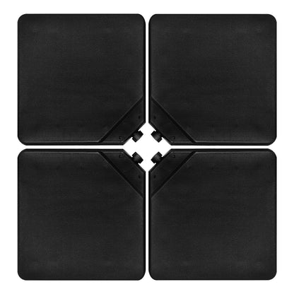 4 Pieces 13L Cantilever Offset Patio Umbrella Base with Easy-Fill Spouts