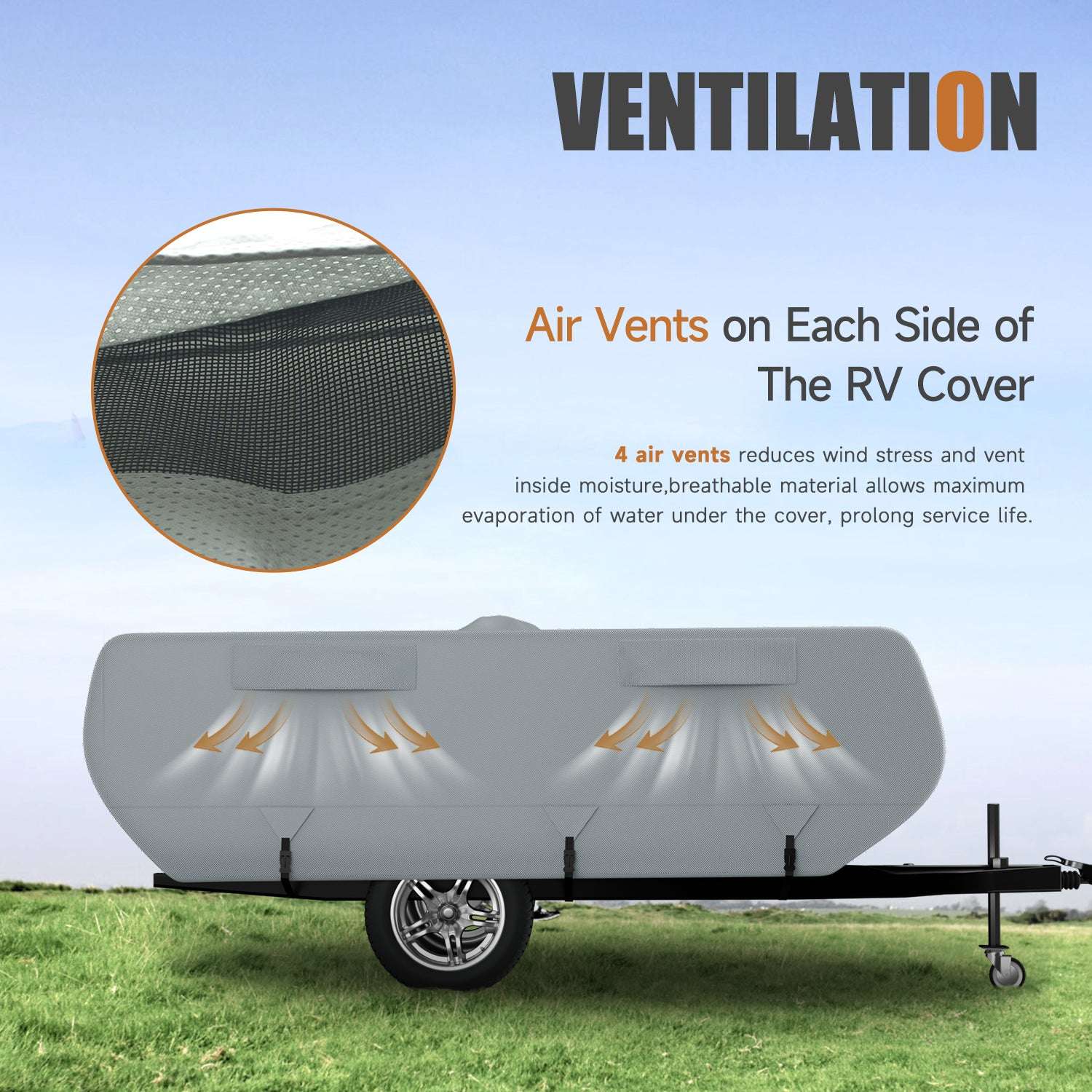 DikaSun 7-Layer Pop Up Camper Cover with 4 side air vents by Dikasun Outdoor on Tampa Home & Garden Store