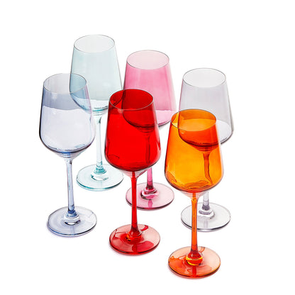 Colorata Stemmed Wine Glassware Set of 6