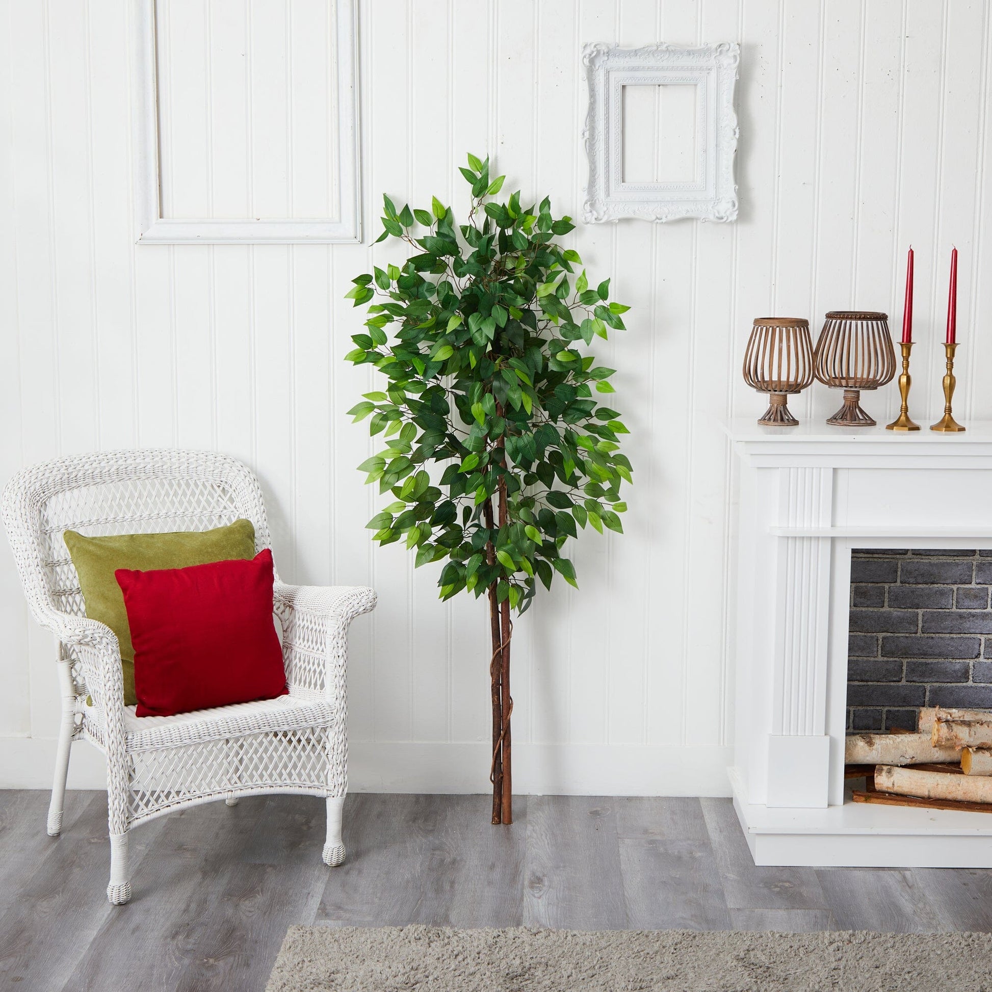 5’ Artificial Double Trunk Ficus Tree (No Pot) - Tampa Home & Garden Store