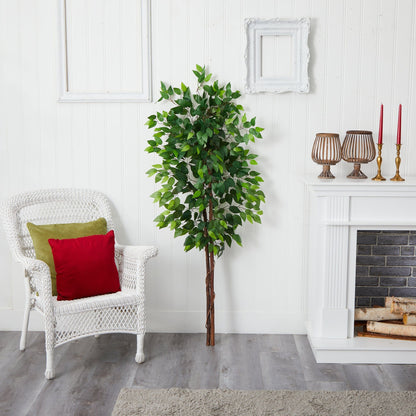 5’ Artificial Double Trunk Ficus Tree (No Pot) - Tampa Home & Garden Store