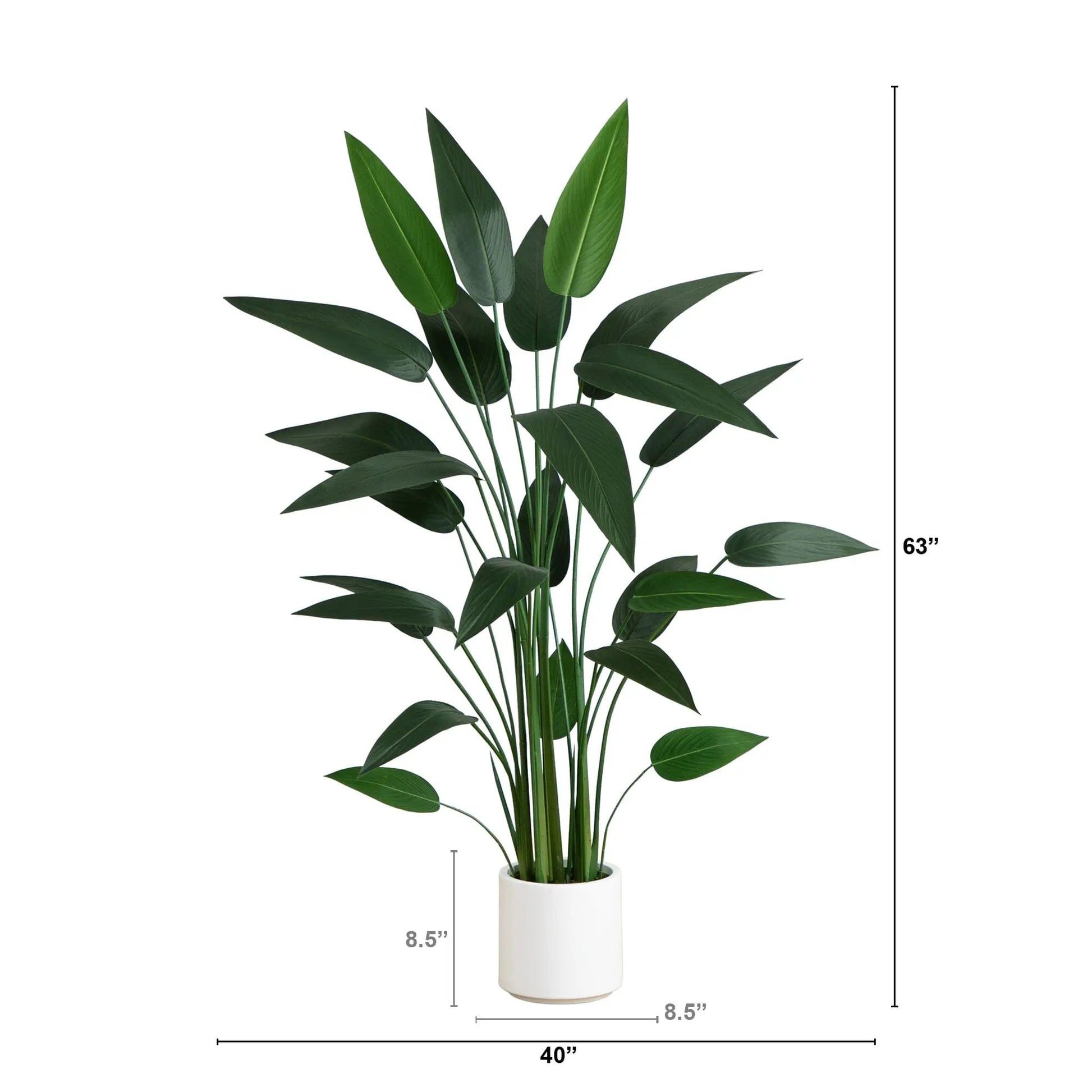 5' Artificial Sky Bird Tree in White Decorative Planter - Tampa Home & Garden Store