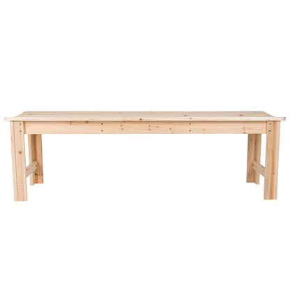 5-Ft Backless Garden Bench in Natural Yellow Cedar Wood - Tampa Home & Garden Store