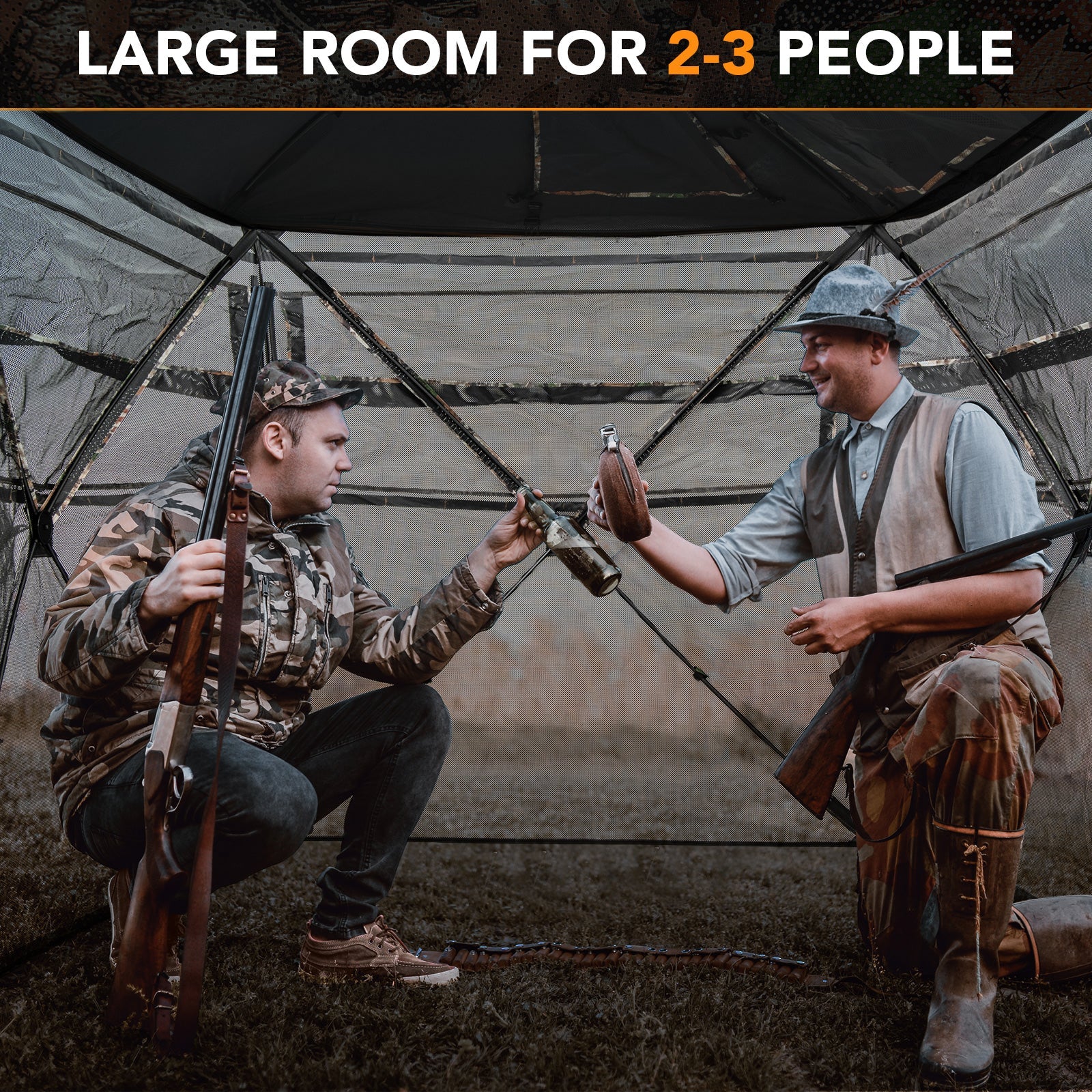 5-IN-1 Detachable Hunting Blind for 2-3 People with Skylight - Tampa Home & Garden Store