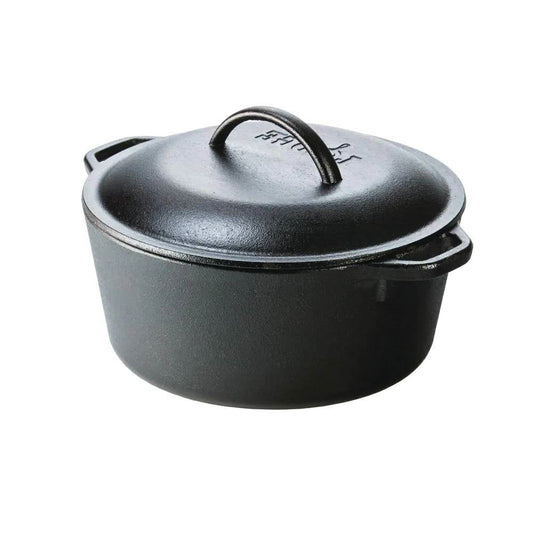 5-Quart Black Cast Iron Dutch Oven with Lid for Oven Stove Grill or Campfire - Tampa Home & Garden Store