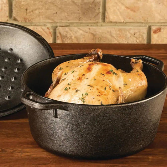 5-Quart Black Cast Iron Dutch Oven with Lid for Oven Stove Grill or Campfire - Tampa Home & Garden Store