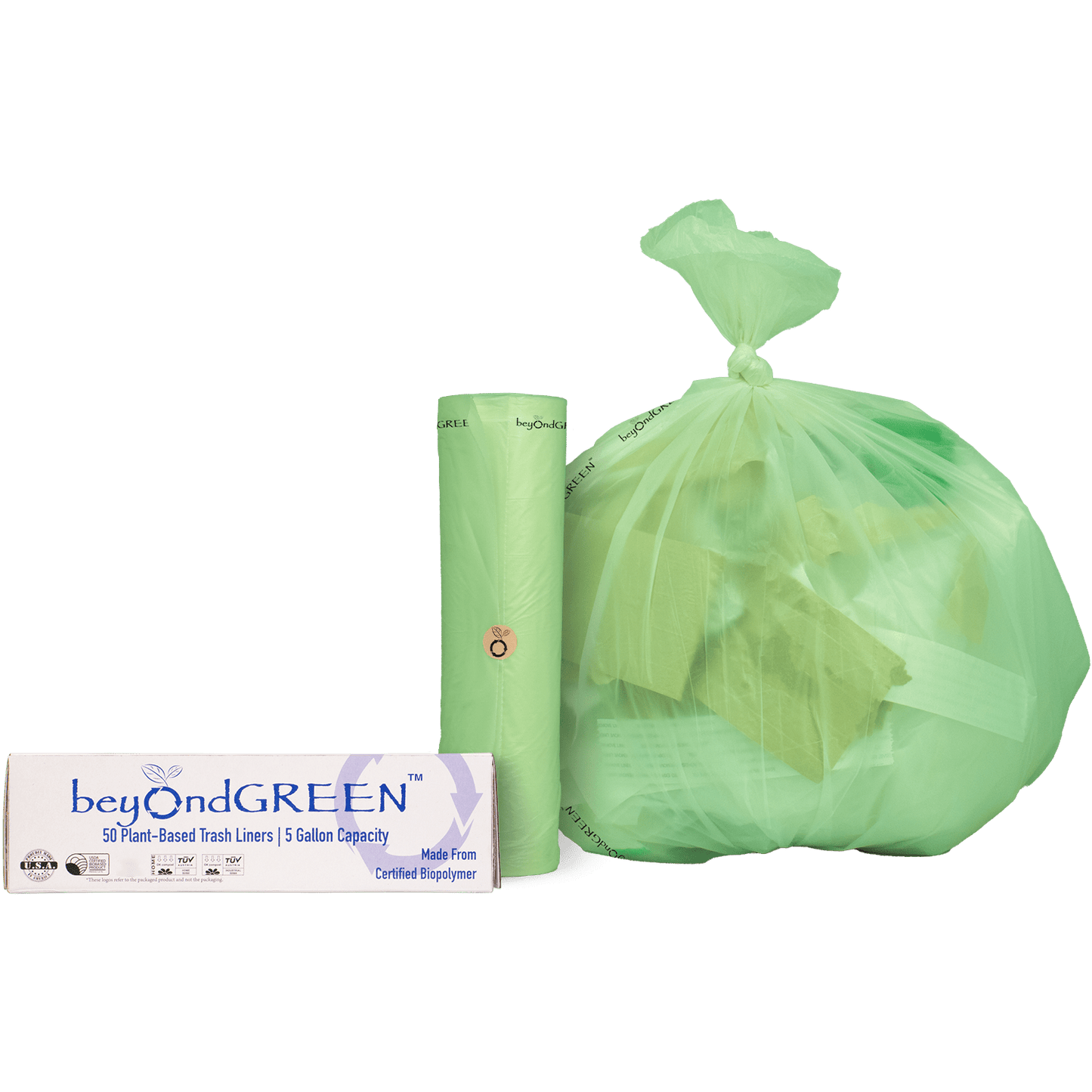 Sacs poubelle végétaux de 5 gallons - 50 sacs