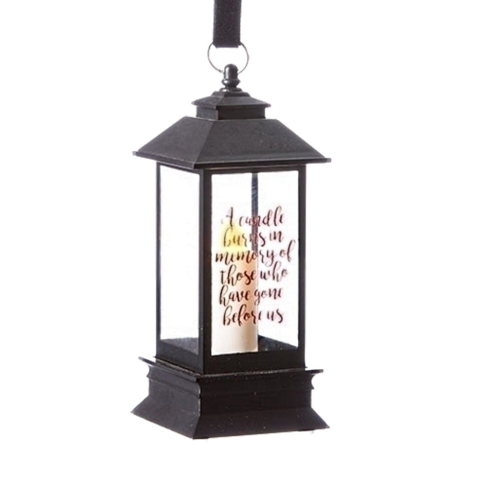 5 inch Black Memorial Lantern with LED Candle - Tampa Home & Garden Store