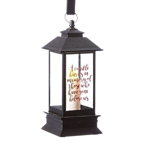 5 inch Black Memorial Lantern with LED Candle - Tampa Home & Garden Store