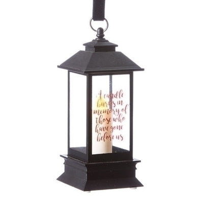 5 inch Black Memorial Lantern with LED Candle - Tampa Home & Garden Store