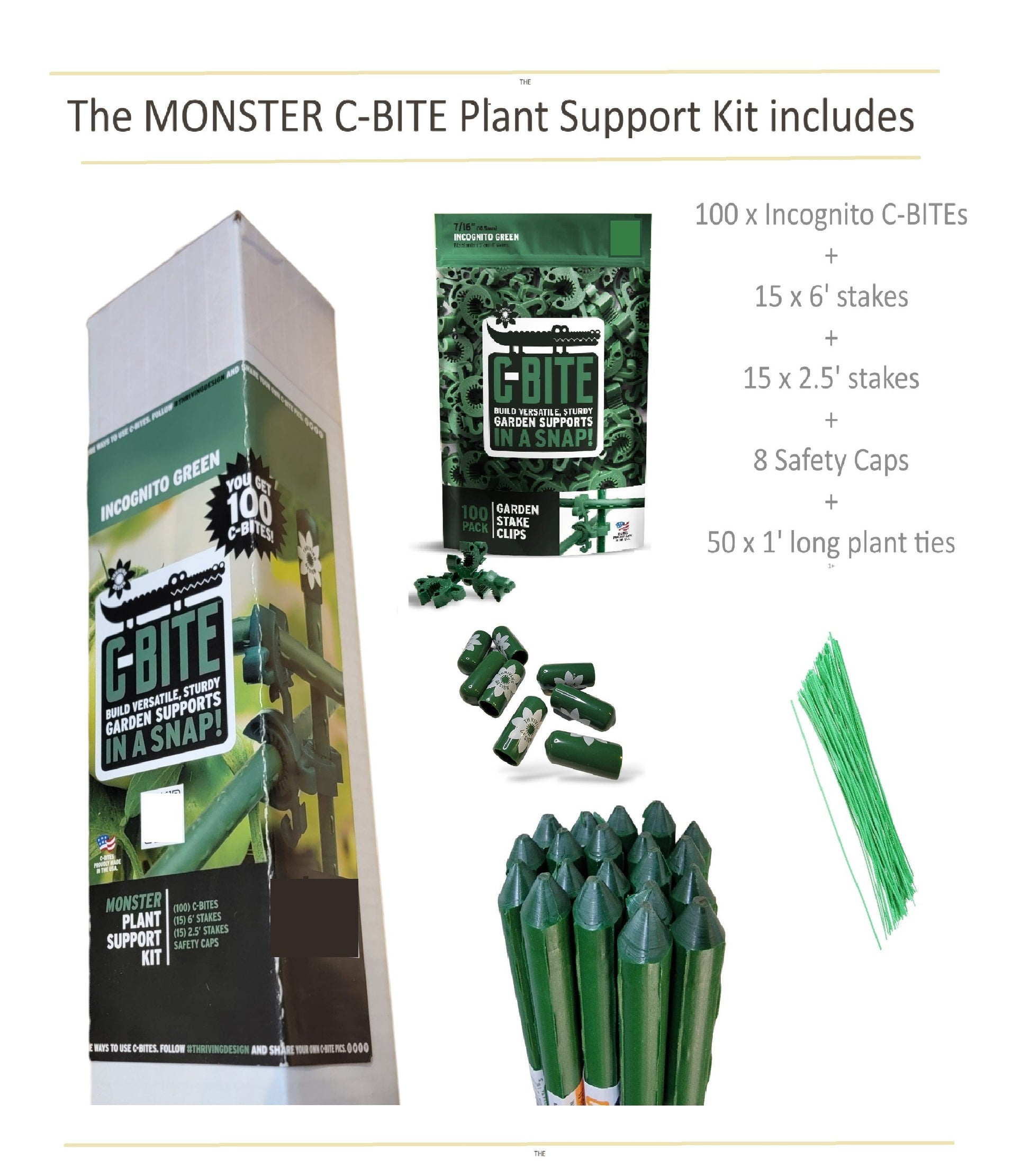 5' or 6' Monster Plant Support!  Custom Trellis & Tomato Cage Kit - The All Purpose Heavy Lifter - Tampa Home & Garden Store