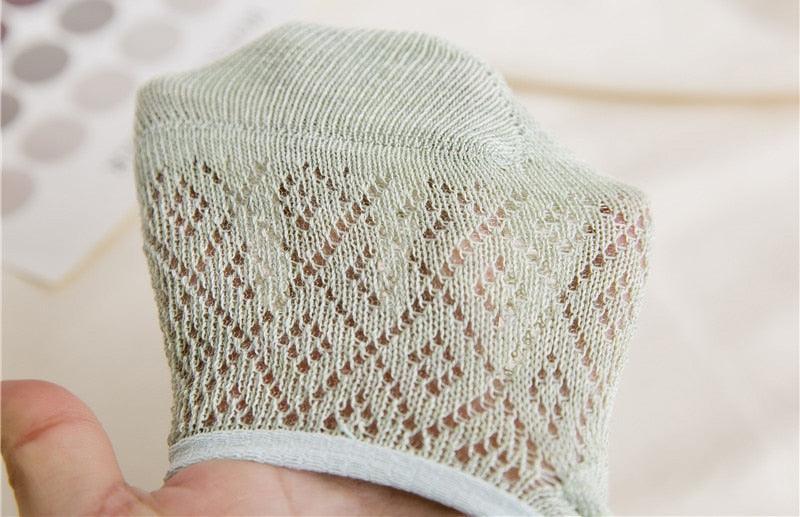 Stevvex lace mesh ankle sock mint green no-show style on Tampa Home & Garden Store