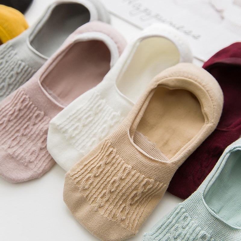 Stevvex cotton low cut ankle socks five-pack with silicone grip on Tampa Home & Garden Store