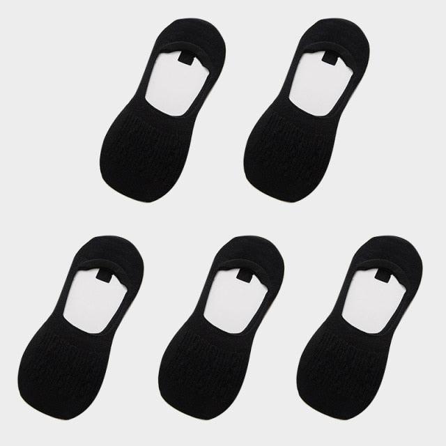 Five pairs of women's black cotton low-cut ankle socks on Tampa Home & Garden Store