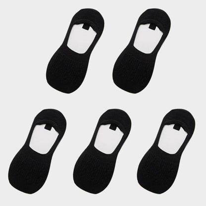 Five pairs of women's black cotton low-cut ankle socks on Tampa Home & Garden Store