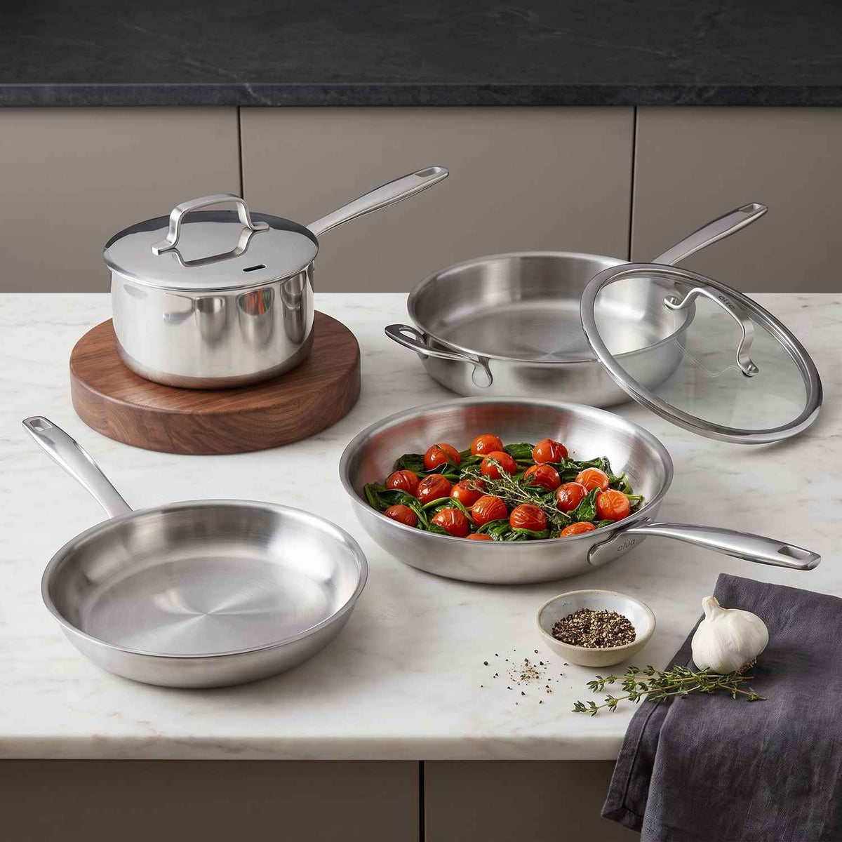 5-Ply Stainless Cookware Set, 14-Piece by Alva Cookware stainless steel pots and pans on Tampa Home & Garden Store