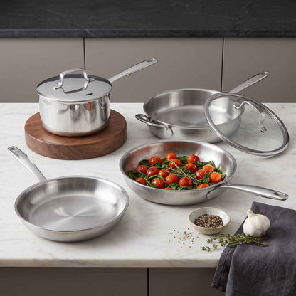 5-Ply Stainless Cookware Set, 14-Piece by Alva Cookware stainless steel pots and pans on Tampa Home & Garden Store