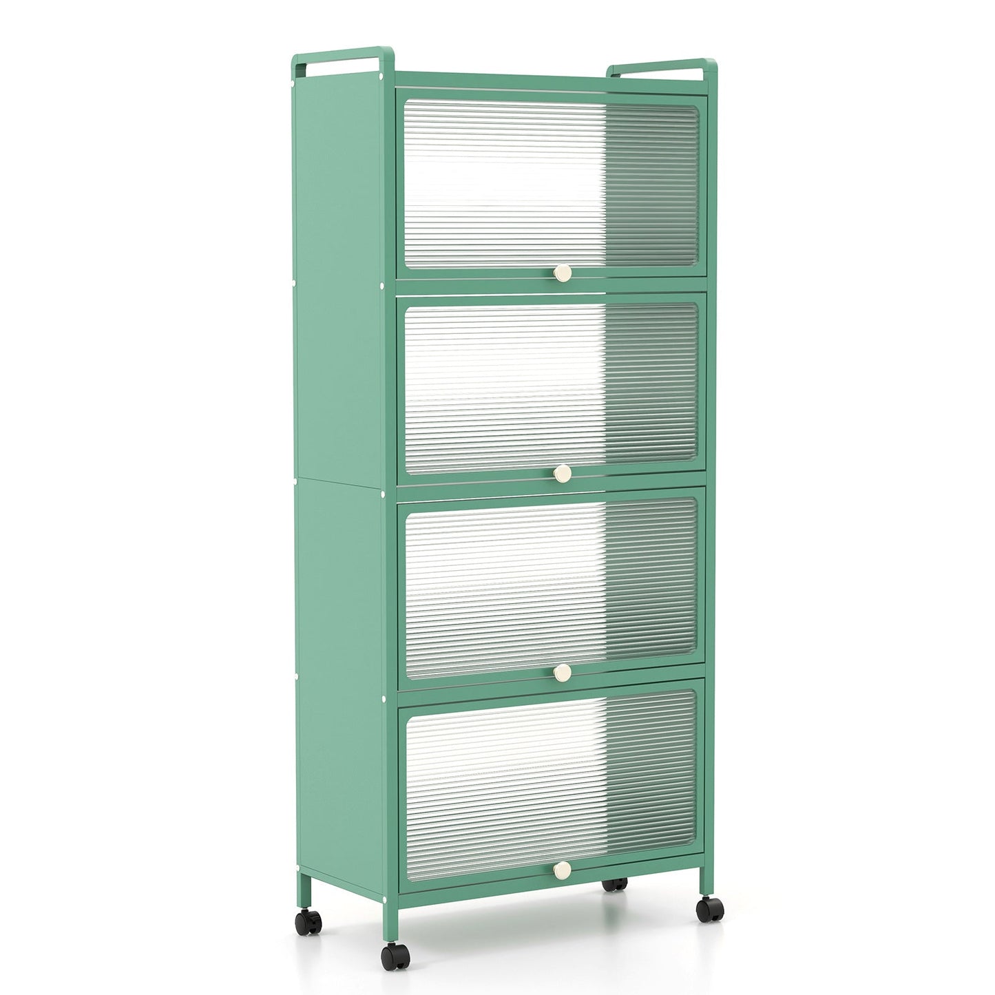 5-Tier Kitchen Baker's Rack with Flip-up PC Doors-Black
