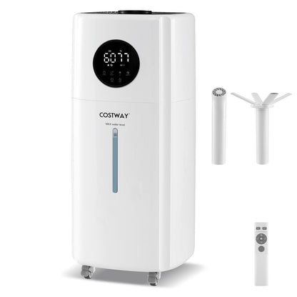 5.5Gal Humidifier with 360¬∞ Nozzles and Wheels for Large Room-White