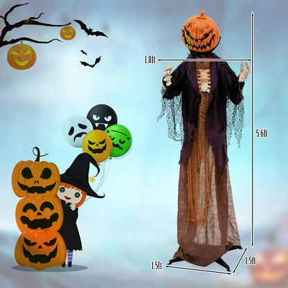 5.6 Ft Halloween Pumpkin Scarecrow cutout orange head with purple robe DirectDeals cardboard on Tampa Home & Garden Store