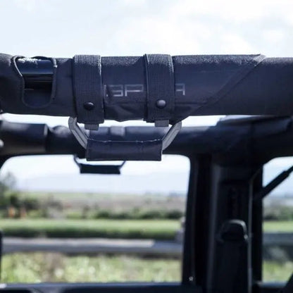 GP-Grip PRO Foldable Handle on Jeep Wrangler JK roll bar, black fabric with strap mounts on Tampa Home & Garden Store