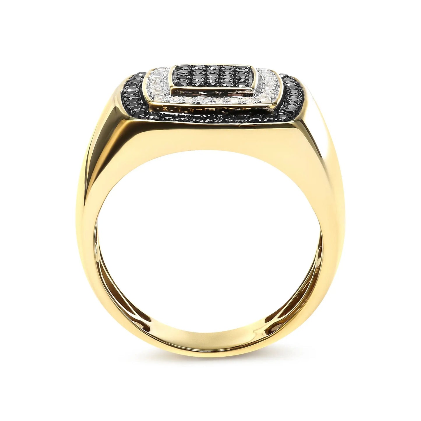 Men's 10K yellow gold ring with black and white diamonds, 3/4 cttw, size 10, Bids.com on Tampa Home & Garden Store
