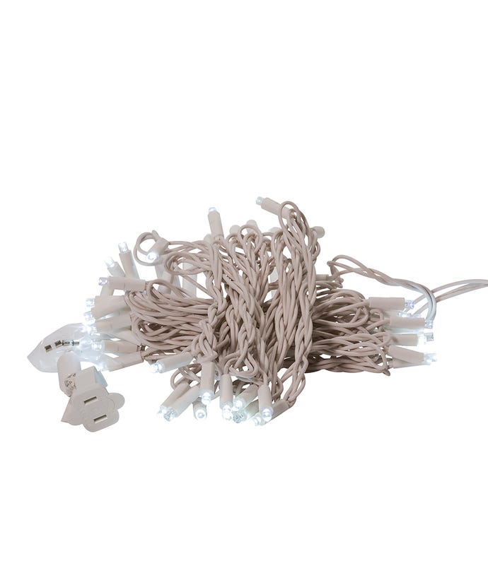 50-Light 5mm Cool White Twinkle LED White Wire Light Set - Tampa Home & Garden Store