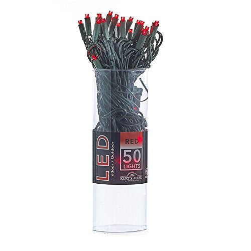 50-Light 5mm Red LED Green Wire Light Set - Tampa Home & Garden Store