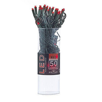 50-Light 5mm Red LED Green Wire Light Set - Tampa Home & Garden Store
