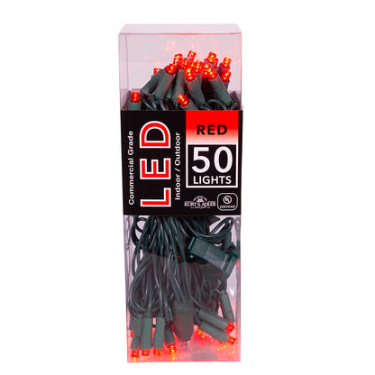 50-Light 5mm Red LED Green Wire Light Set - Tampa Home & Garden Store