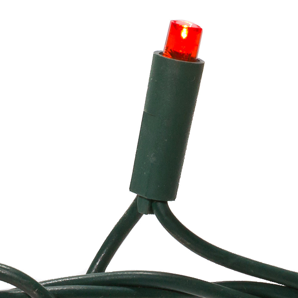 50-Light 5mm Red LED Green Wire Light Set - Tampa Home & Garden Store
