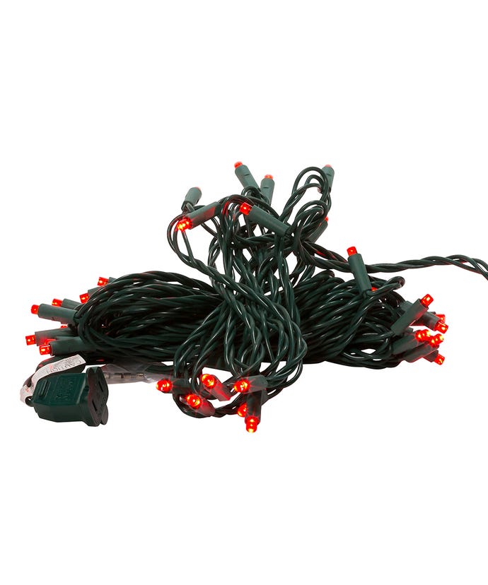 50-Light 5mm Red LED Green Wire Light Set - Tampa Home & Garden Store