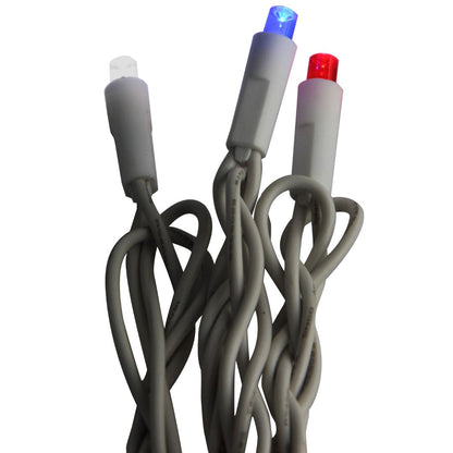 50-Light 5mm Red, White, Blue Frost LED White Wire Light Set - Tampa Home & Garden Store