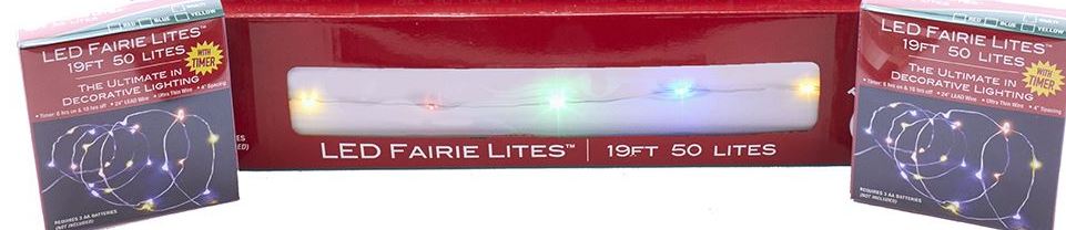 50-Light Battery-Operated LED Fairie Light Set - Multicolor - Tampa Home & Garden Store
