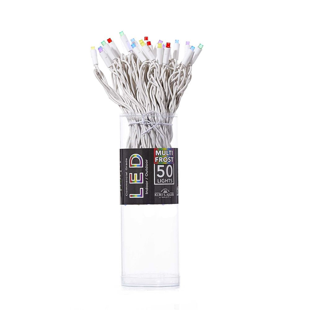 50-Light Multi-Color Frosted LED String Light Set With White Wire - Tampa Home & Garden Store