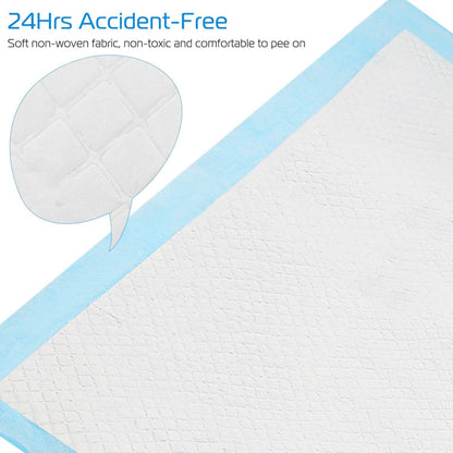 50-Piece Dog Training Pads by DailySale; white textured pad with light grid pattern and a blue diagonal border graphic on Tampa Home & Garden Store