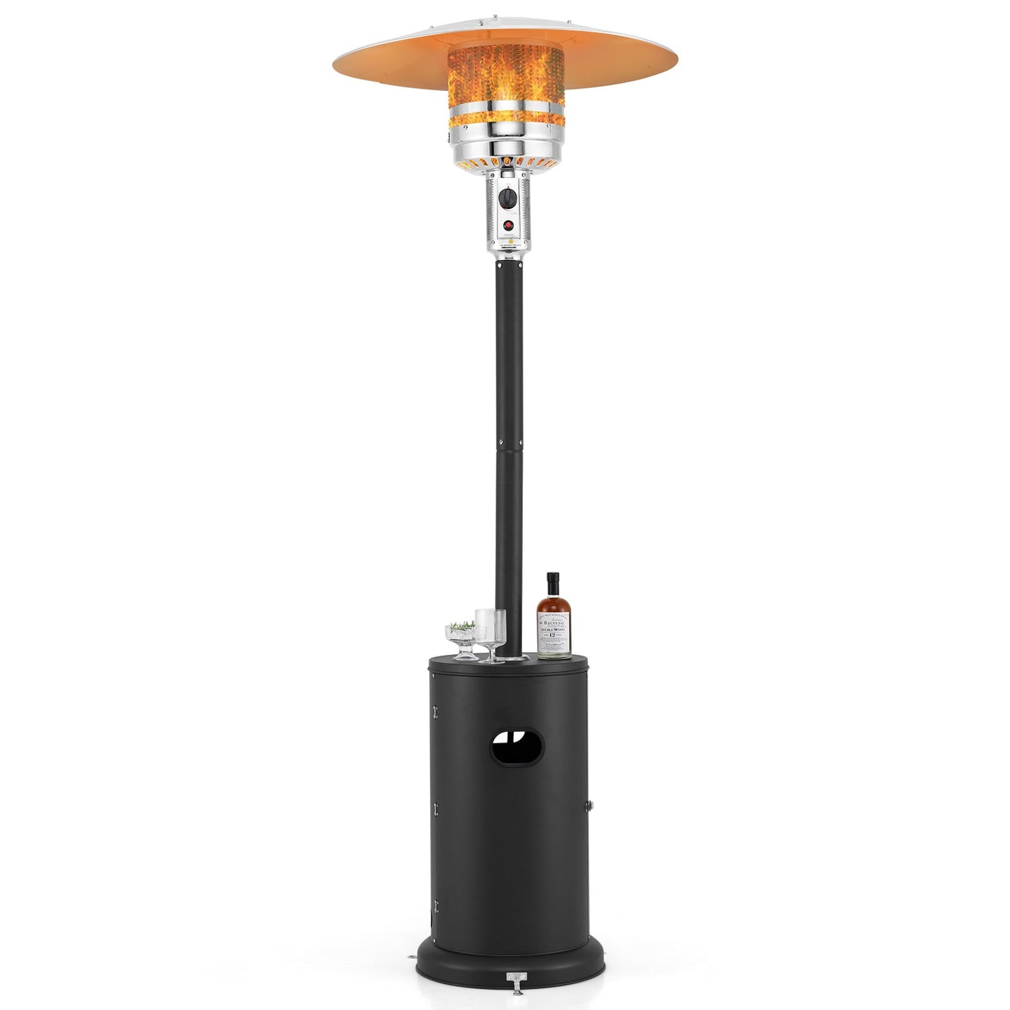 50000 BTU Propane Patio Heater with Round Table Design-Brown