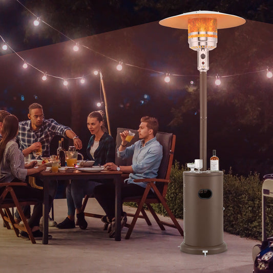 50000 BTU Propane Patio Heater with Round Table Design-Brown - Tampa Home & Garden Store