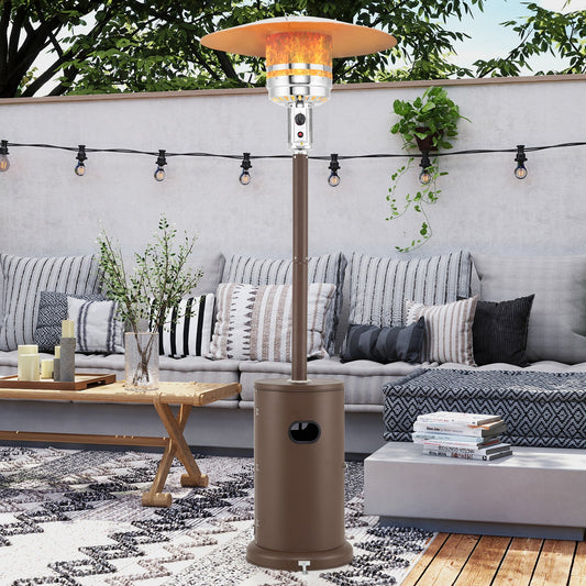 50000 BTU Propane Patio Heater with Round Table Design-Brown - Tampa Home & Garden Store