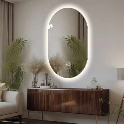 Smart wall-mounted LED mirror with anti-fog and adjustable lighting Unique Piece Furniture on Tampa Home & Garden Store