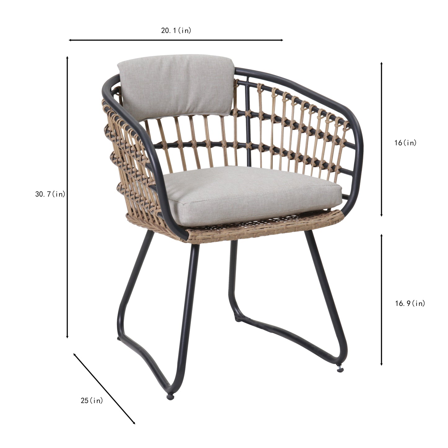 7 Piece Outdoor Wicker Dining Set and Table