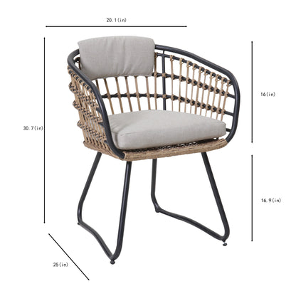 7 Piece Outdoor Wicker Dining Set and Table