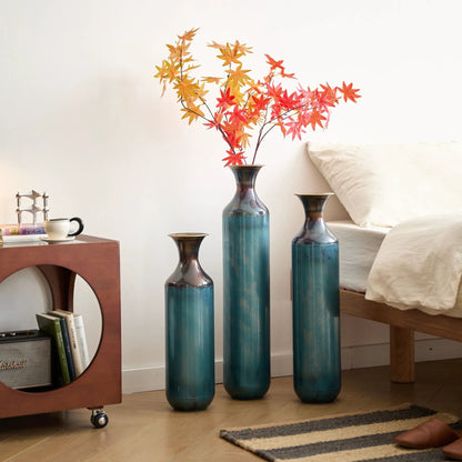 Modern Droplet Floor Vase Set In Three Pieces